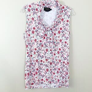 Pendleton Floral Sailor Neck Tank Top Size S